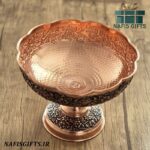 آجیل خوری مسی طرح گلبرگ ساخت زنجان - Image 4