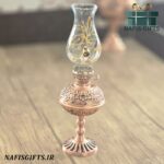 چراغ گردسوز مسی طرح رز | هدیه‌ای نوستالژیک و ماندگار