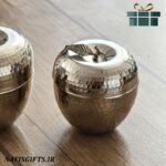 قندان سیب کروم طرح رهام در 2 سایز ( چکشی ) - Image 2