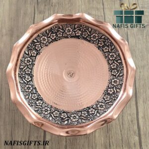شیرینی خوری مسی طرح گلبرگ ساخت زنجان