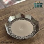 سینی کروم طرح ماهگل ساخت زنجان