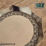 سینی کروم طرح ماهگل | جلوه‌ای اصیل از هنر مس زنجانی - Image 2